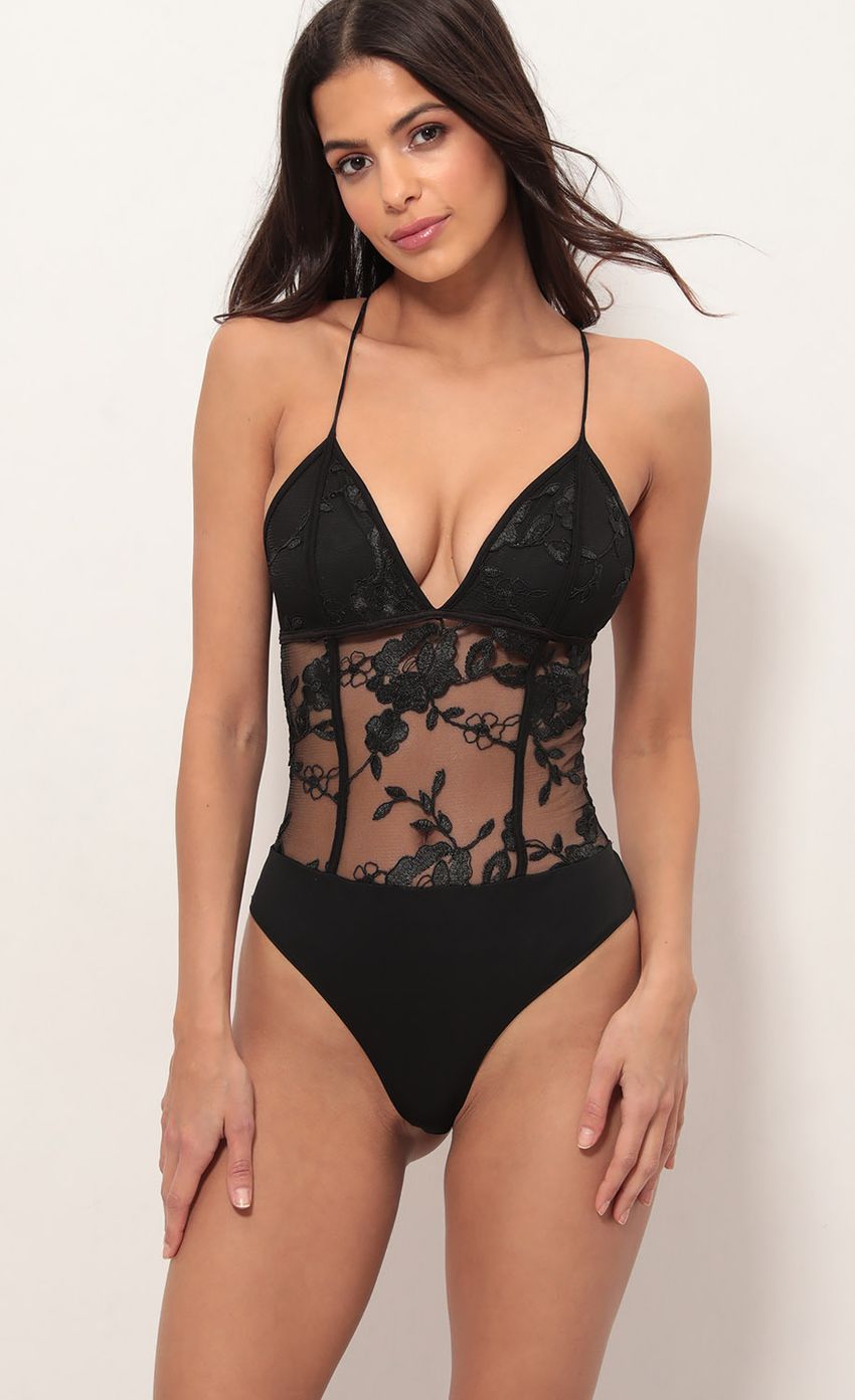Picture Loveable Lace Bodysuit in Black. Source: https://media.lucyinthesky.com/data/Apr19_1/850xAUTO/781A2150.JPG