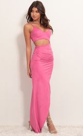 Picture thumb Ella Suede Cutout Maxi Dress in Pink. Source: https://media.lucyinthesky.com/data/Apr19_2/170xAUTO/781A3894.JPG