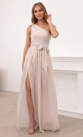 Picture thumb Olympia One Shoulder Pleated Dress in Gold. Source: https://media.lucyinthesky.com/data/Apr21_1/170xAUTO/1V9A2322.JPG