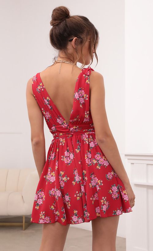 Picture Ysabel Floral Dress in Red. Source: https://media.lucyinthesky.com/data/Apr21_2/500xAUTO/1V9A7062.JPG