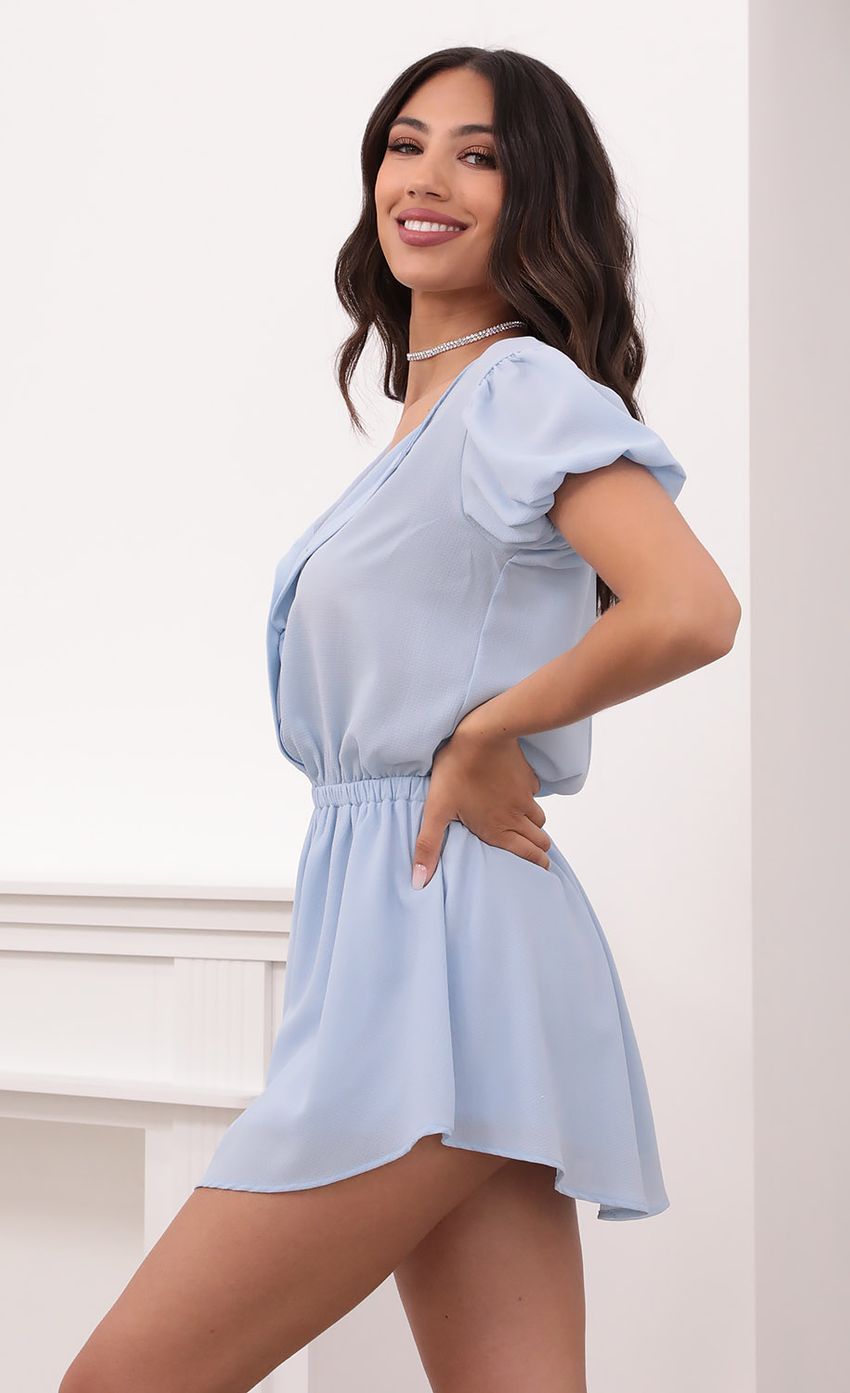 Izzy Button Down Dress in Light Blue | LUCY IN THE SKY