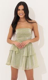 Picture thumb Aspen Lace Up Dress in Green Glitter. Source: https://media.lucyinthesky.com/data/Apr22_1/170xAUTO/1V9A1954.JPG