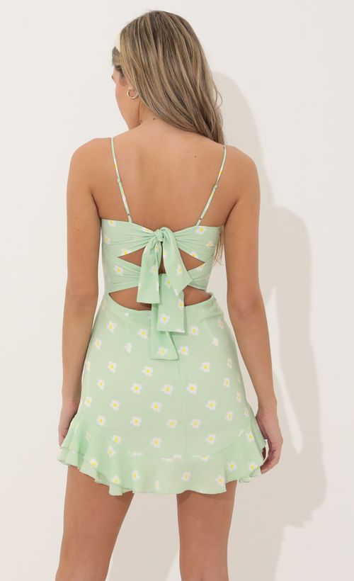 Picture Aubrey Ruffle Dress in Green Floral. Source: https://media.lucyinthesky.com/data/Apr22_1/500xAUTO/1V9A9141.JPG