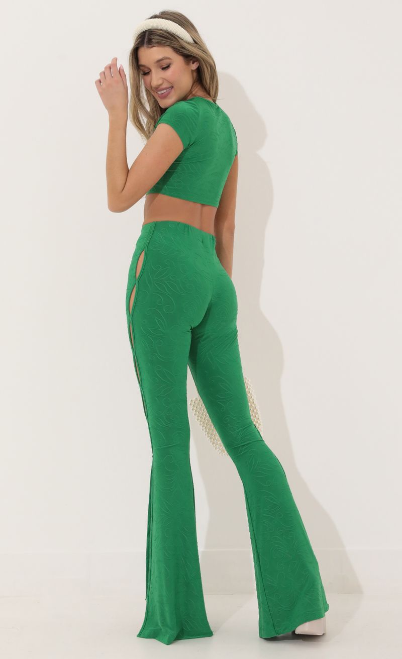 Picture Arden Cutout Two Piece Set in Green. Source: https://media.lucyinthesky.com/data/Apr22_1/800xAUTO/1V9A8254.JPG