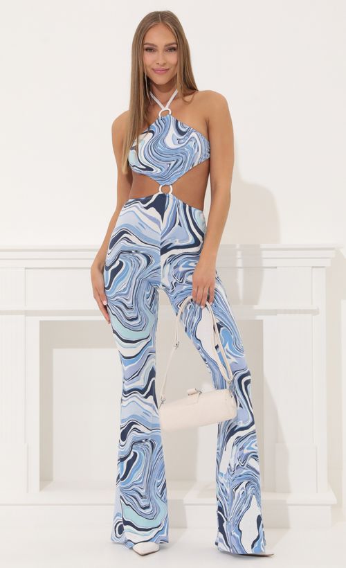 Picture Cecilia Halter Jumpsuit in Blue Swirl. Source: https://media.lucyinthesky.com/data/Apr22_2/500xAUTO/1V9A6399.JPG