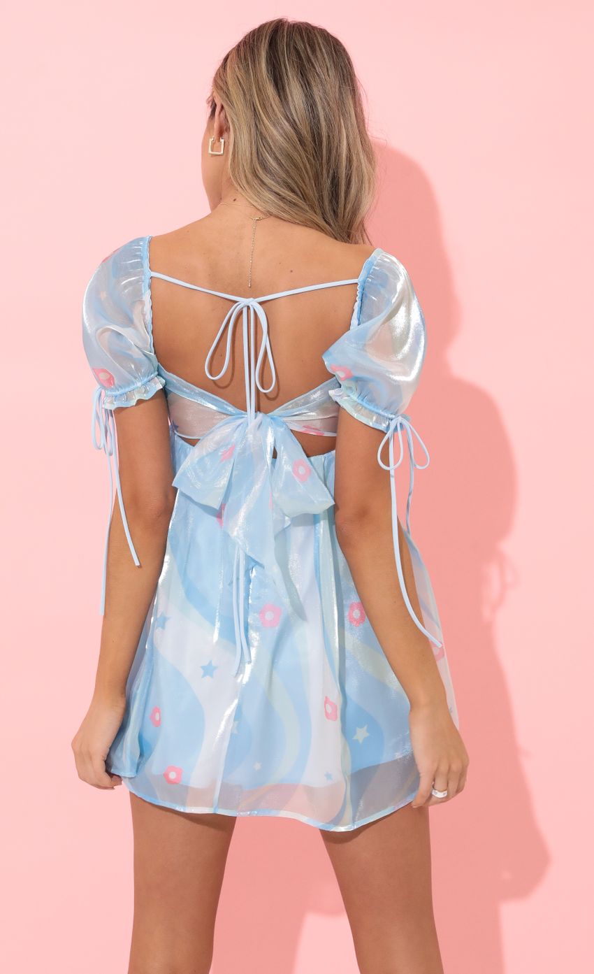Picture Emerson Baby Doll Dress in Blue Floral Organza. Source: https://media.lucyinthesky.com/data/Apr22_2/850xAUTO/1V9A8623.JPG