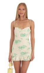Picture Remi Ruched Bodycon Dress in Green. Source: https://media.lucyinthesky.com/data/Apr23/150xAUTO/1f0d6316-c21f-4e99-89c2-0b71e1dcb2f6.jpg