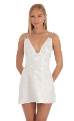 Picture Arrietty Rhinestone Jacquard Dress in White. Source: https://media.lucyinthesky.com/data/Apr23/150xAUTO/370adbee-5b55-4134-ba6c-e4b50d96a555.jpg