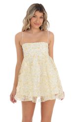 Picture Presley Baby Doll Dress in Pink Glitter. Source: https://media.lucyinthesky.com/data/Apr23/150xAUTO/4c3fa6ef-1aa2-428c-aa5d-83a2d3b4beb8.jpg