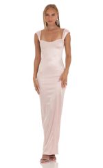 Picture Alondra Satin Maxi Dress in Blue. Source: https://media.lucyinthesky.com/data/Apr23/150xAUTO/7320e9ea-5761-4081-8c03-a14cce8f45a1.jpg