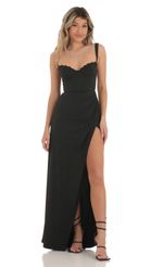 Picture Beatriz Lace Maxi Dress in Black. Source: https://media.lucyinthesky.com/data/Apr23/150xAUTO/a56a9579-ca81-4c13-b68e-f015a6126d06.jpg