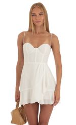 Picture Joyce Corset Dress in White. Source: https://media.lucyinthesky.com/data/Apr23/150xAUTO/d2fe1c68-d805-4721-96ce-60b575a8617a.jpg