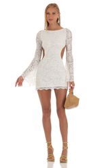 Picture Arizona Sequin Long Sleeve Dress in White. Source: https://media.lucyinthesky.com/data/Apr23/150xAUTO/e496cf39-b87d-46e8-8cd6-79befa94af48.jpg