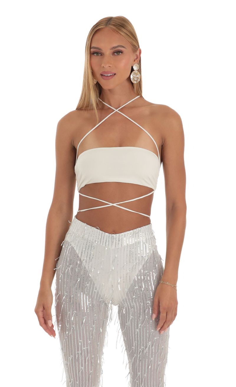 White fringe 2 piece set cheap