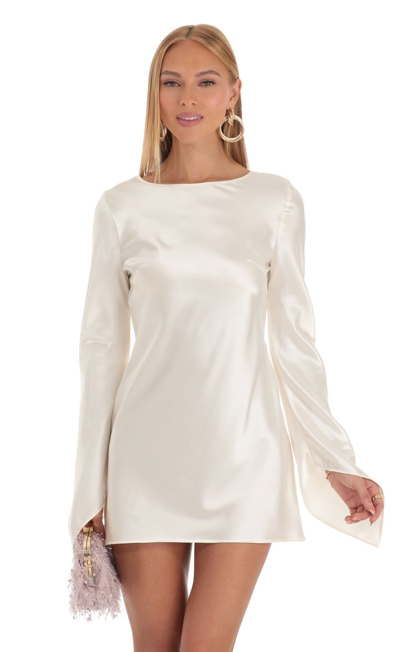 Ivory long sleeve top dress