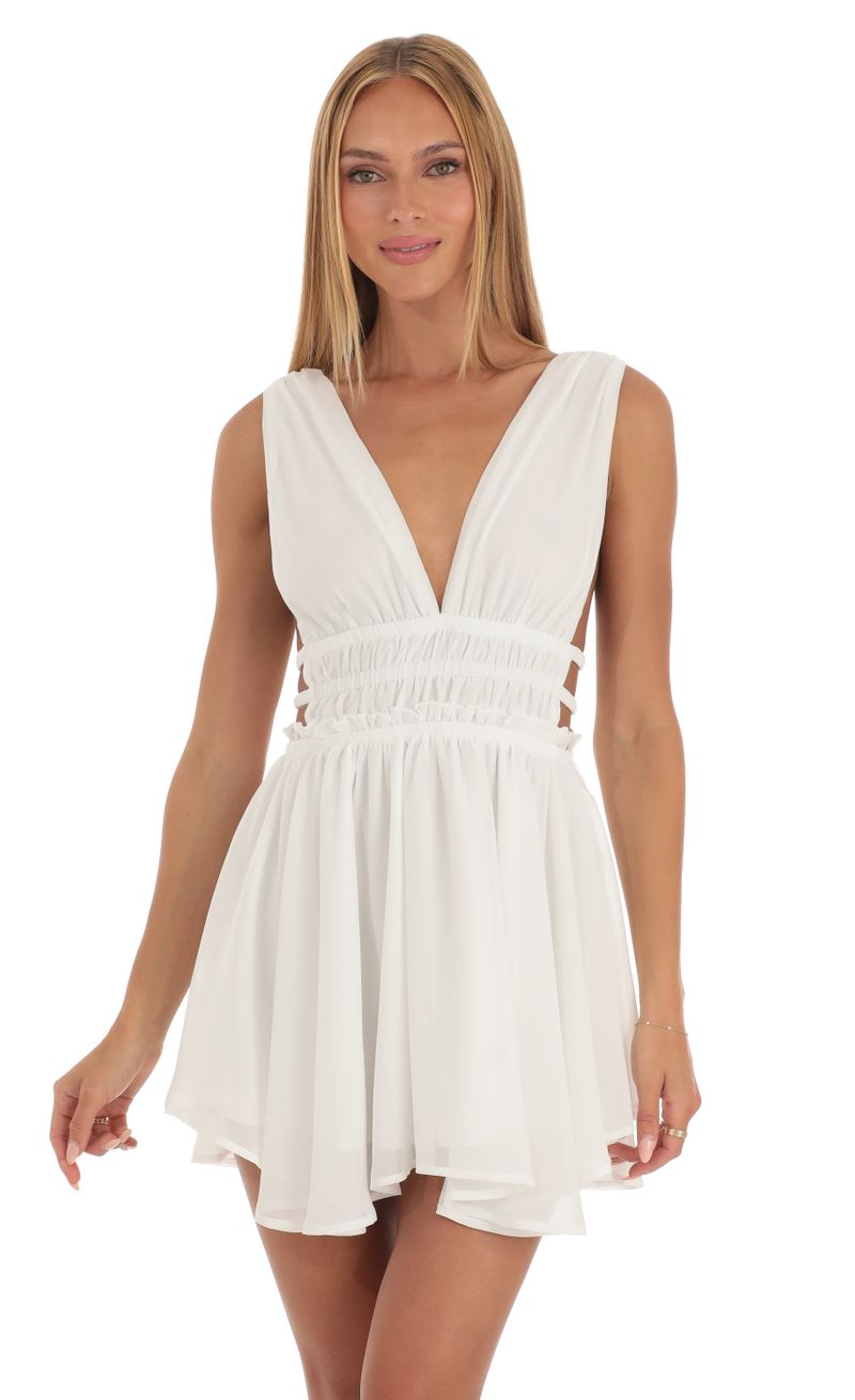 White 2025 plunge dress