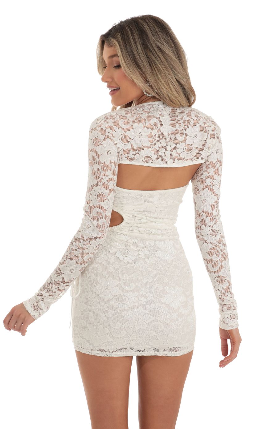 Picture Shaelyn Removable Long Sleeve Lace Two Piece Set in White. Source: https://media.lucyinthesky.com/data/Apr23/850xAUTO/0a483548-e9e4-4bbf-a6ca-8a91cb95ea76.jpg