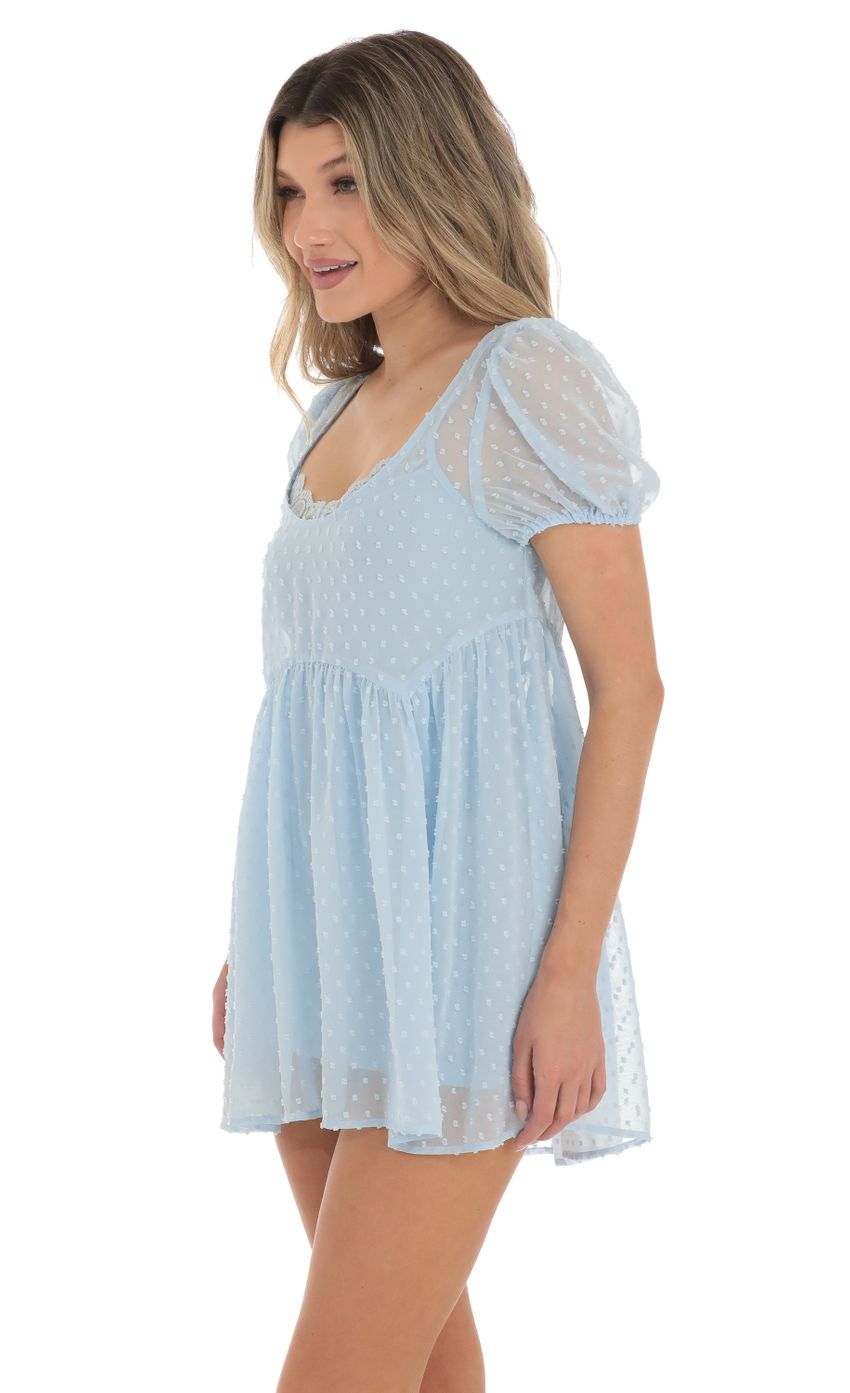 Picture Piera Dotted Lace Two Piece Dress Set in Blue. Source: https://media.lucyinthesky.com/data/Apr23/850xAUTO/36244441-808f-47f6-afd5-550fcb718029.jpg