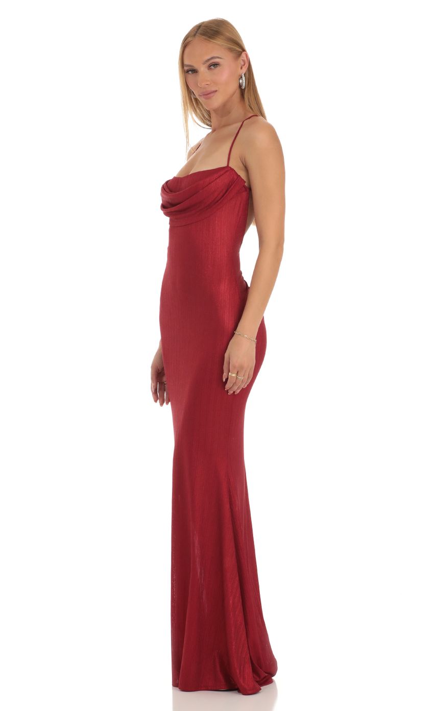 Troian Open Back Maxi Dress in Red | LUCY IN THE SKY