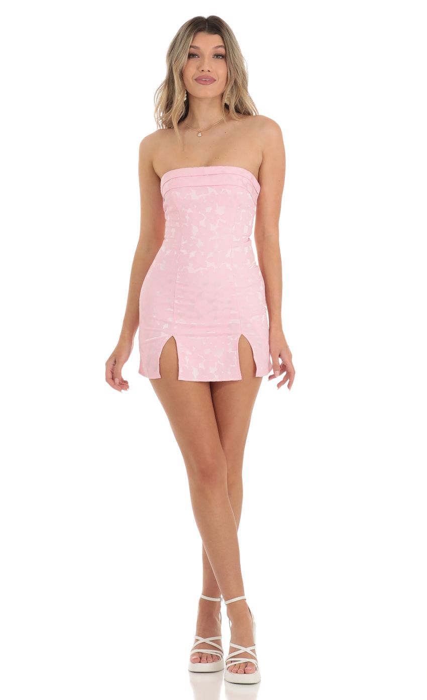 Picture Pasha Jacquard Bodycon Dress in Pink. Source: https://media.lucyinthesky.com/data/Apr23/850xAUTO/8a4619ba-00bc-4709-b42d-7659485b2aae.jpg