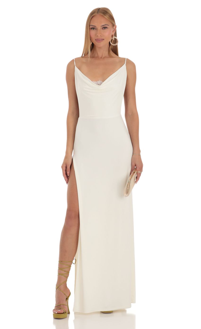 Picture Yoanne Lace Maxi Dress in Ivory. Source: https://media.lucyinthesky.com/data/Apr23/850xAUTO/ccee0190-65bb-429e-acfb-7d7bcf56b77c.jpg