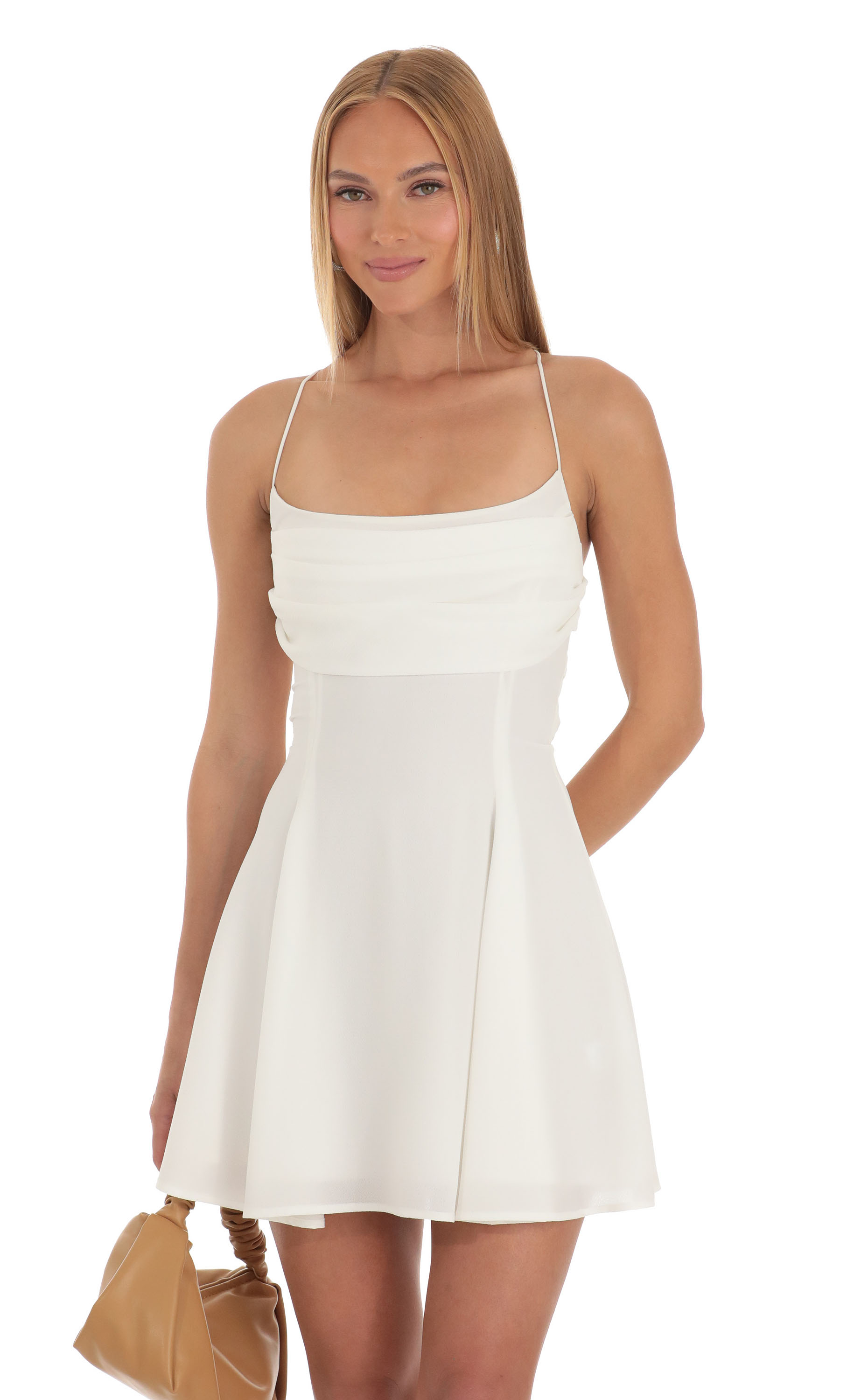 Dora A-Line Dress in White