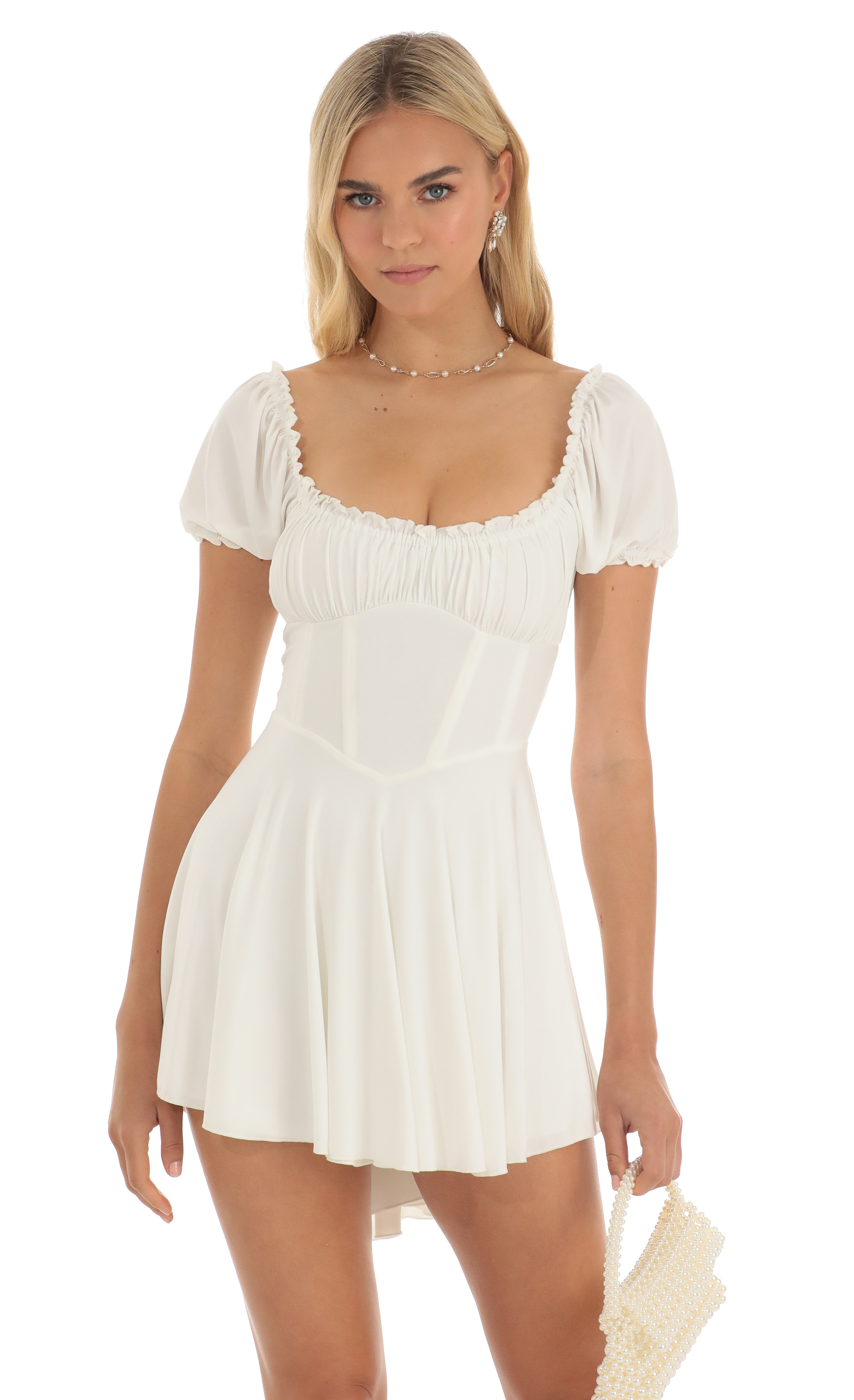 Momo Corset Dress in White
