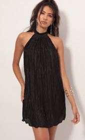 Picture thumb Midnight Satin Halter Dress in Black. Source: https://media.lucyinthesky.com/data/Aug19_1/170xAUTO/781A4389.JPG