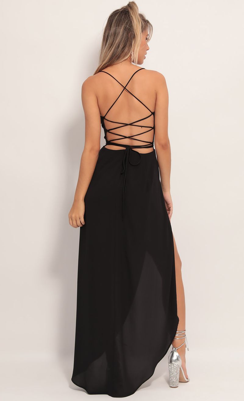 Picture Chiffon Luxe Maxi Dress in Black. Source: https://media.lucyinthesky.com/data/Aug19_1/800xAUTO/781A7978.JPG