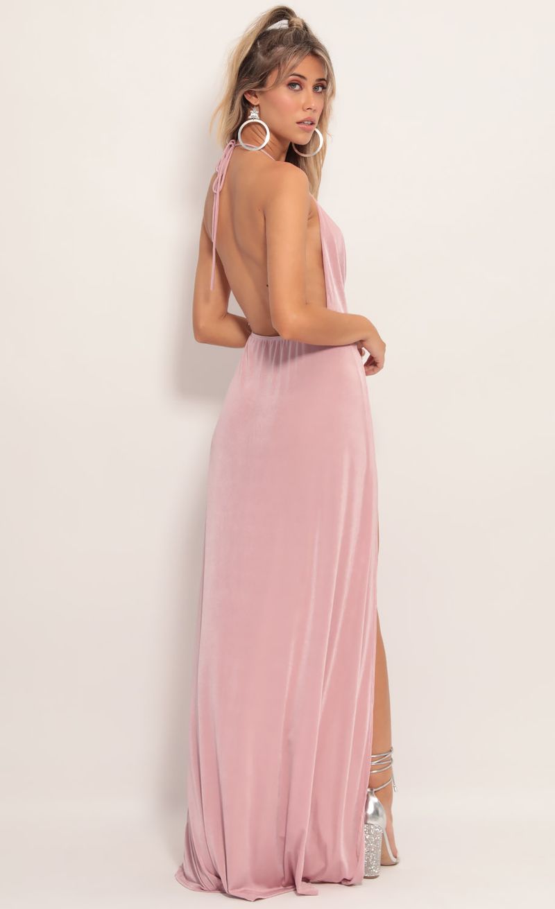 Picture Kaira Cowl Neck Maxi Dress in Mauve. Source: https://media.lucyinthesky.com/data/Aug19_1/800xAUTO/781A8040.JPG
