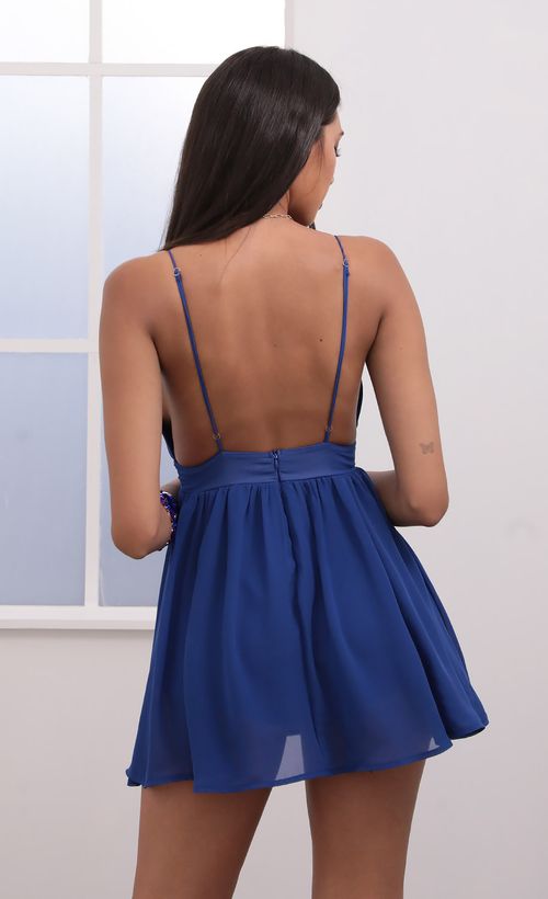Picture Get Right To It Romper in Royal Blue. Source: https://media.lucyinthesky.com/data/Aug20_1/500xAUTO/781A2849.JPG
