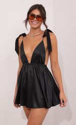 Picture Valentine Satin Dress in Black. Source: https://media.lucyinthesky.com/data/Aug21_1/150xAUTO/1V9A5314.JPG