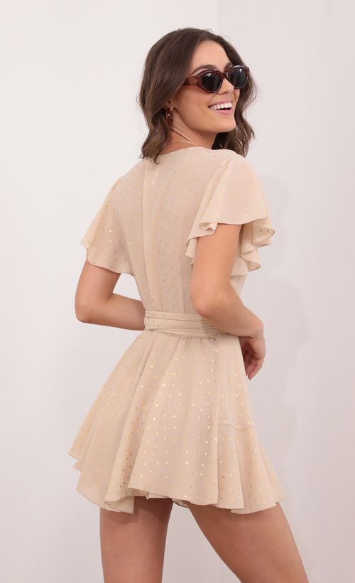 Picture Eliza Wrap Dress in Tan. Source: https://media.lucyinthesky.com/data/Aug21_1/500xAUTO/1V9A1147.JPG