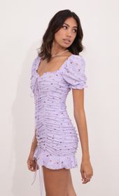 Picture thumb Myla Puff Sleeve Eyelet Dress in Lilac. Source: https://media.lucyinthesky.com/data/Aug21_2/170xAUTO/1V9A4575.JPG