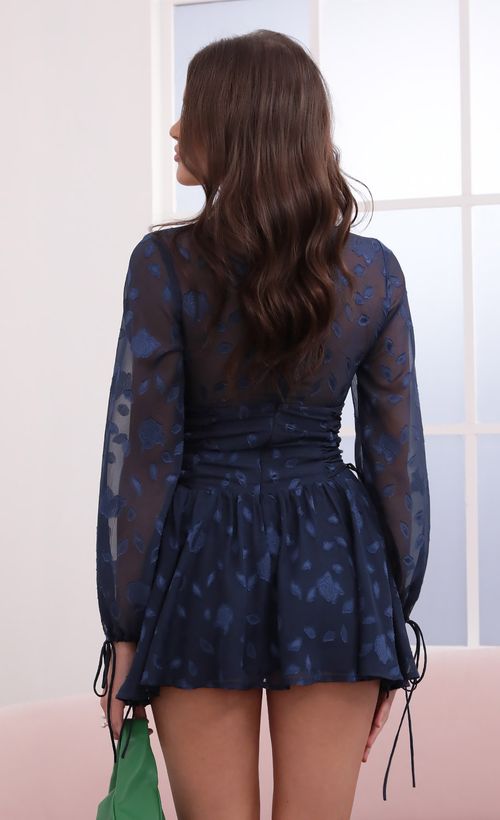 Picture Akari Floral Chiffon Dress in Navy. Source: https://media.lucyinthesky.com/data/Aug21_2/500xAUTO/1V9A1902.JPG
