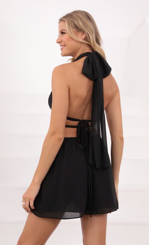 Picture Lucille Halter Cutout Chiffon Dress in Black. Source: https://media.lucyinthesky.com/data/Aug21_2/500xAUTO/1V9A3314.JPG