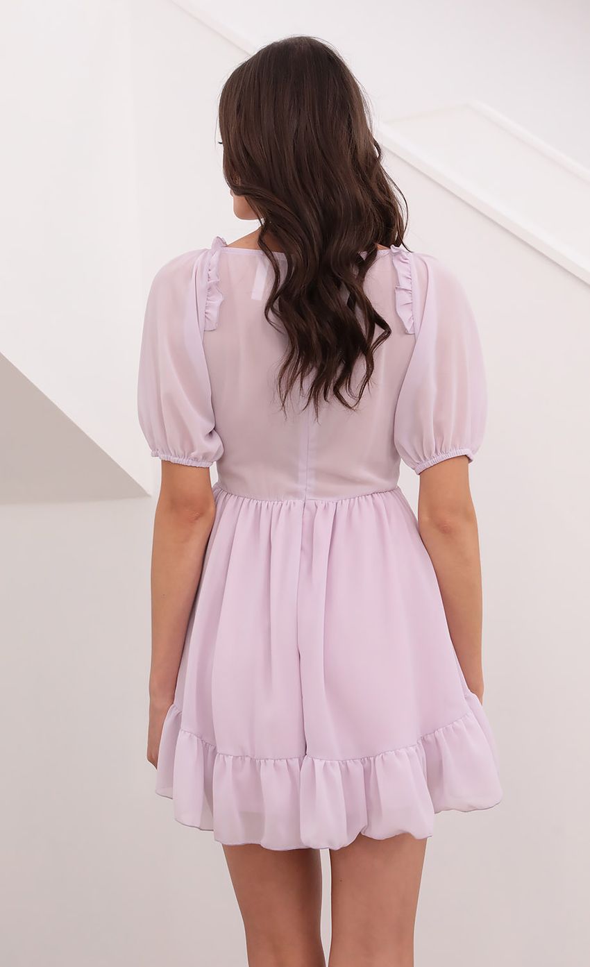 Picture Samantha Keyhole Cutout Dress in Lilac. Source: https://media.lucyinthesky.com/data/Aug21_2/850xAUTO/1V9A1516.JPG