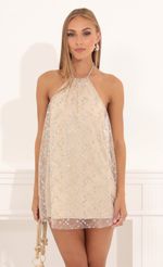 Picture Tallulah Tulle Sequin Open Back Dress in Champagne  . Source: https://media.lucyinthesky.com/data/Aug22/150xAUTO/5df8ed39-5c72-4d3c-a439-f51907764eea.jpg