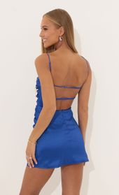 Picture thumb Norma Taffeta Ruched Bodycon Dress in Blue. Source: https://media.lucyinthesky.com/data/Aug22/170xAUTO/0953e335-bfd3-44b3-aade-76c80b61e605.jpg