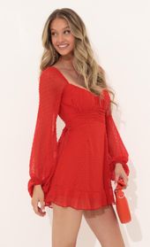 Picture thumb Cintia Dotted Chiffon Dress in Red. Source: https://media.lucyinthesky.com/data/Aug22/170xAUTO/24ec8c6e-f30e-4ab0-aa12-8de7757f873d.jpg