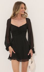 Picture thumb Cintia Dotted Chiffon Dress in Black . Source: https://media.lucyinthesky.com/data/Aug22/170xAUTO/3d999eeb-18d6-4f41-beb0-a9da82a30b92.jpg