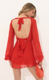 Picture thumb Cintia Dotted Chiffon Dress in Red. Source: https://media.lucyinthesky.com/data/Aug22/170xAUTO/9aa61b39-92be-45f5-a336-7a971cdbd59e.jpg