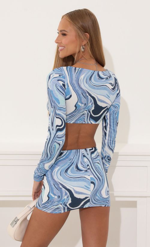 Picture Kerry Marble Two Piece Skirt Set in Blue . Source: https://media.lucyinthesky.com/data/Aug22/500xAUTO/5fce67f2-29ca-4952-8ee6-17775b214d5c.jpg