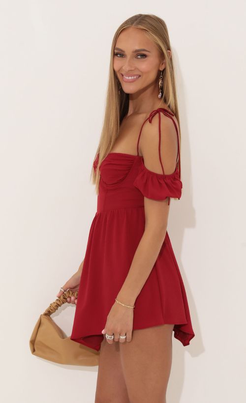 Picture Sally Crepe Corset Dress in Red  . Source: https://media.lucyinthesky.com/data/Aug22/500xAUTO/f45c8f09-7d8a-4221-8b7e-4d3669e2d212.jpg