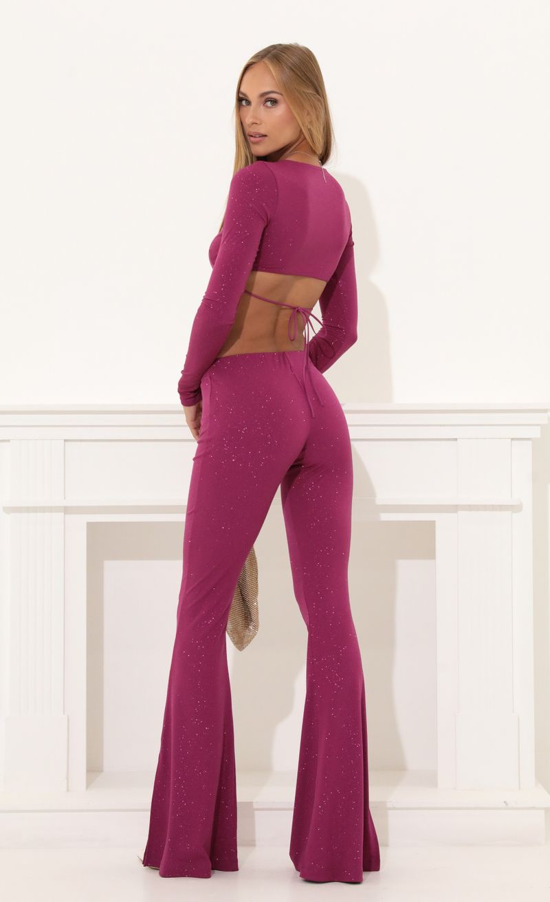 Picture Theresa Glitter Two Pice Pant Set in Mauve    . Source: https://media.lucyinthesky.com/data/Aug22/800xAUTO/8d1004be-5b78-4588-b170-e7deabbe412a.jpg
