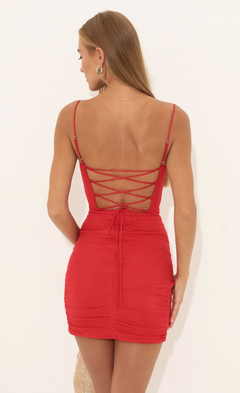 Picture Augusta Mesh Corset Dress in Red . Source: https://media.lucyinthesky.com/data/Aug22/800xAUTO/92c5a6ae-9f6d-4cb7-9381-ba3f94daa43c.jpg