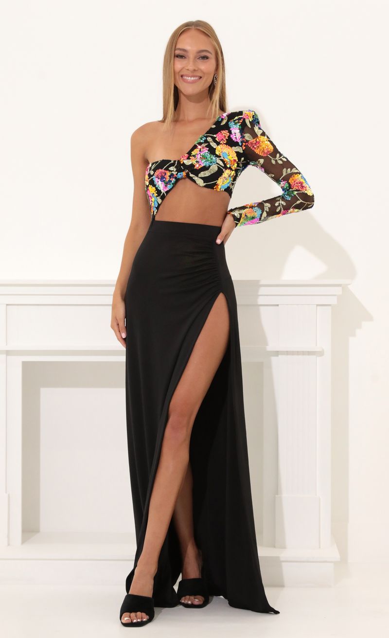 Picture Cheree One Shoulder Sequin Maxi Dress in Black . Source: https://media.lucyinthesky.com/data/Aug22/800xAUTO/99ed05e6-3e12-4990-a971-223b58bae028.jpg