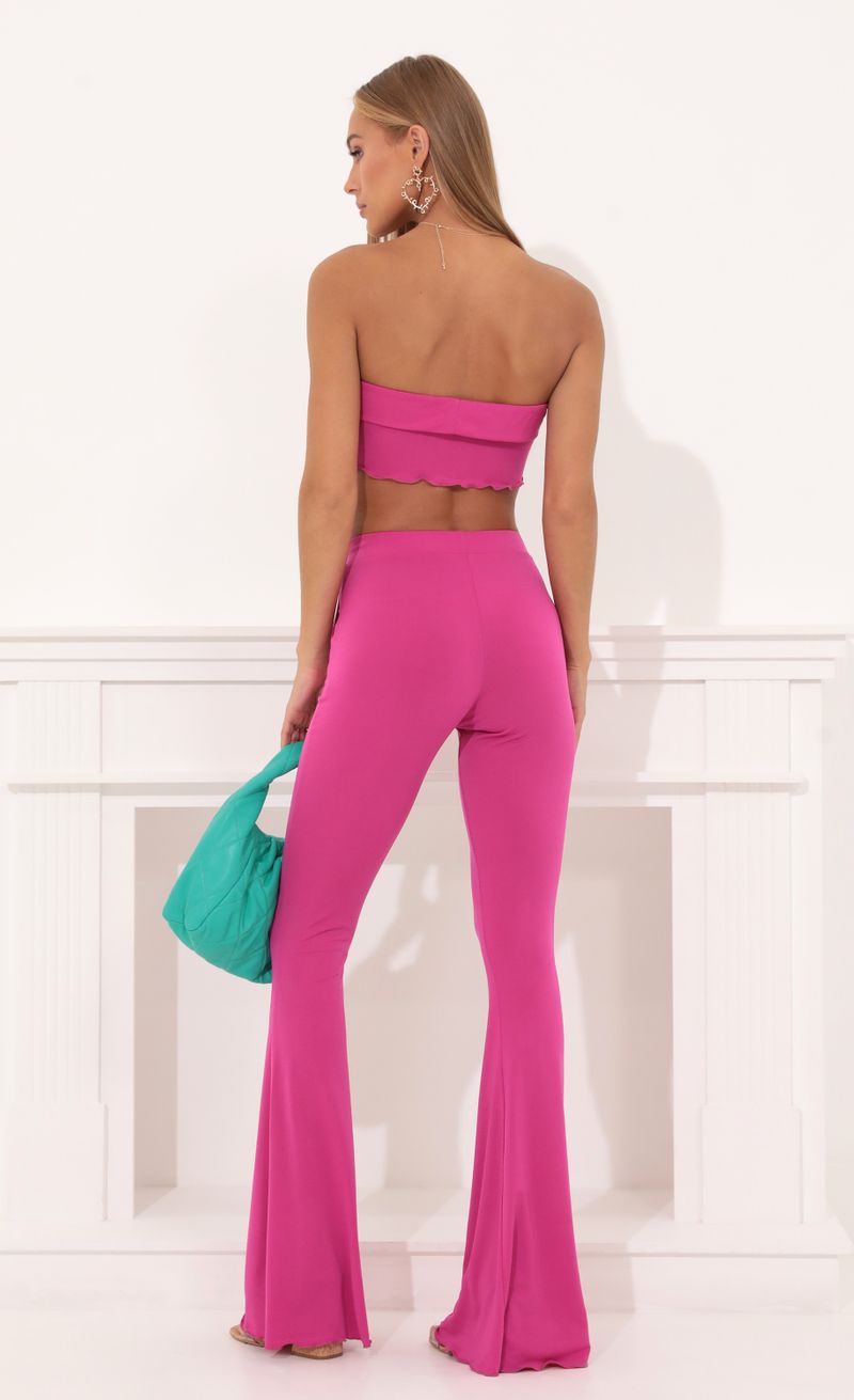 Picture Kimmy Two Piece Pant Set in Pink. Source: https://media.lucyinthesky.com/data/Aug22/800xAUTO/b3966787-18fc-4ece-ae46-7f227c82430d.jpg