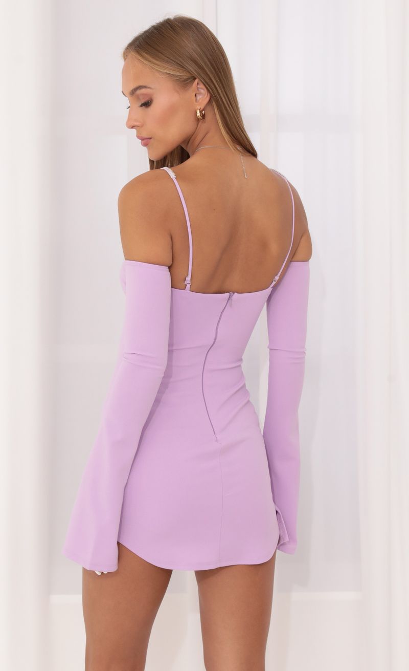 Picture Prudence Crepe Rhinestone Dress in Purple. Source: https://media.lucyinthesky.com/data/Aug22/800xAUTO/c1f73835-cf3e-4758-961c-8a65538ebdd2.jpg