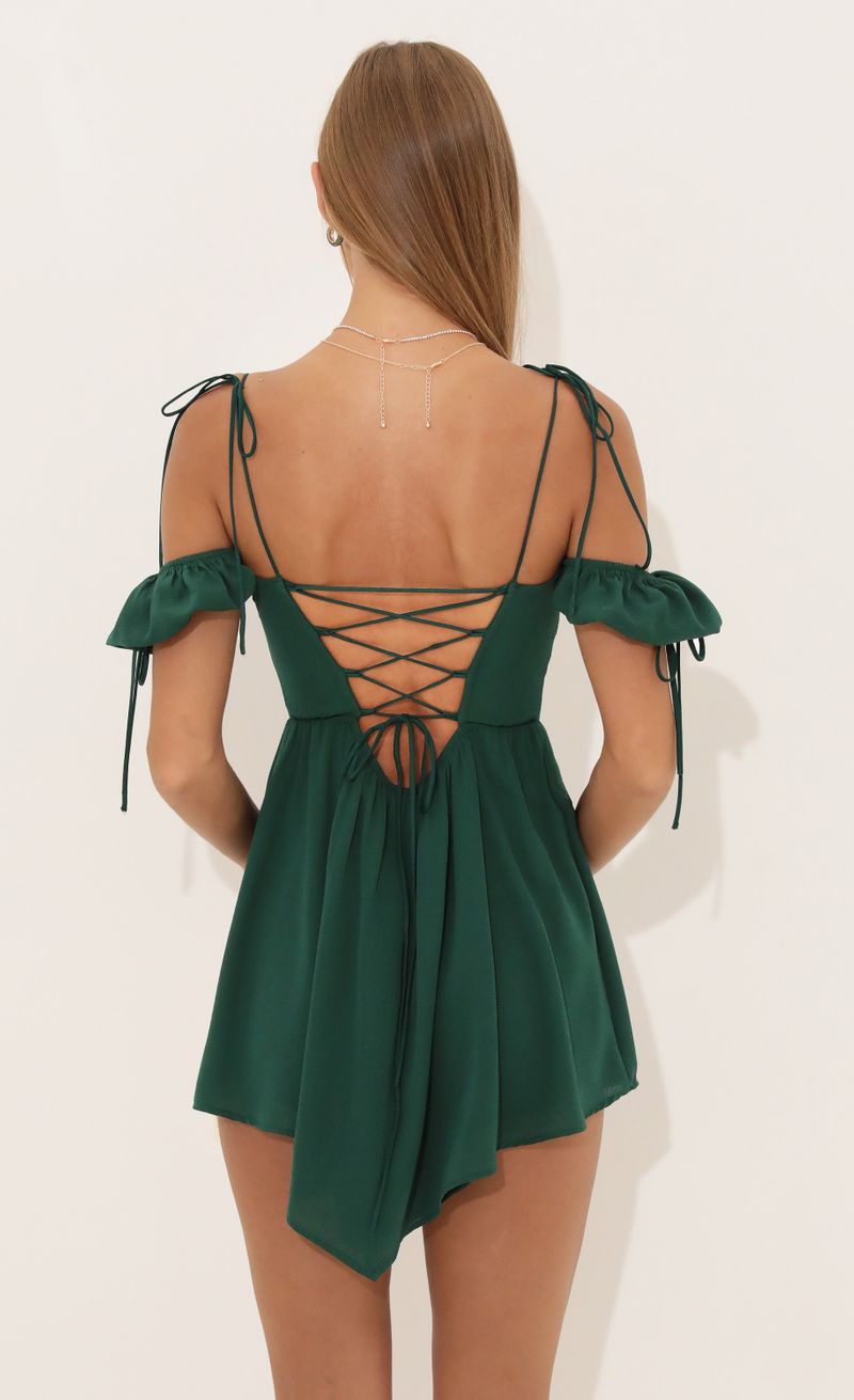 Picture Sally Crepe Corset Dress in Green   . Source: https://media.lucyinthesky.com/data/Aug22/800xAUTO/c200bcb7-5421-4d53-9a9f-2d72eea6fe8c.jpg